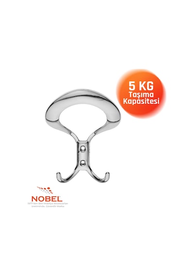 Üçgen Portmanto Askısı, Metal Vestiyer Askısı, Krom, Duvar Ve Dolap Askılığı 5'li Set Vidalı