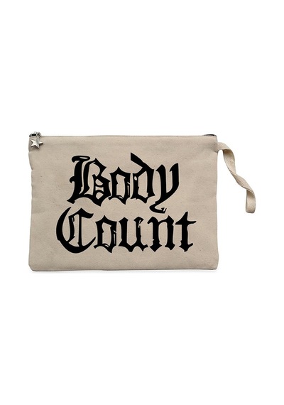 Body Count Merchandise Krem Clutch Astarlı Cüzdan / El Çantası Krem