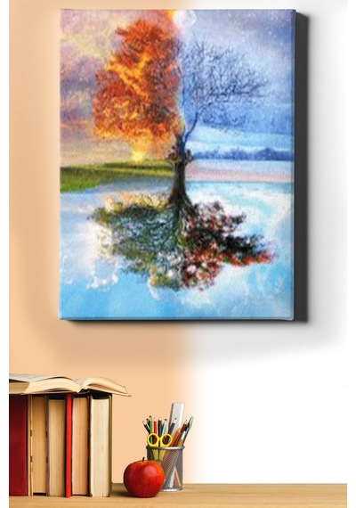 Webstyle Sayılarla Boyama Seti Kasnaklı Mevsim Döngüsü 60 X 75 Cm