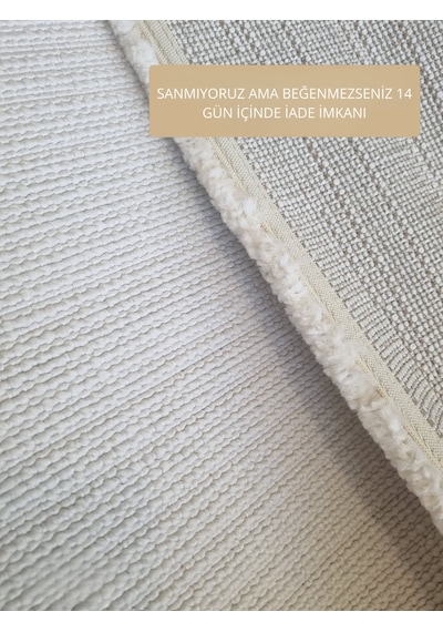 Elvey Home Krem İskandinav Bohem Üst Kalite Bukle Soft Salon Koridor Mutfak Çocuk Oturma Odası Halı Yolluk Krem-ekru