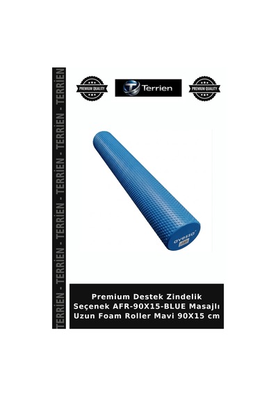 Premium Destek Zindelik Seçenek Afr-90x15-blue Masajlı Uzun Foam Roller Mavi 90x15 Cm
