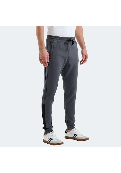 Slazenger VALARY Erkek Cepli Dar Paça Koyu Gri Eşofman Altı
