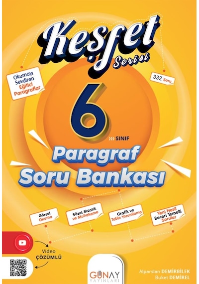 6. Sınıf Keşfet Serisi Paragraf Soru Bankası - Alparslan Demirbilek - Günay Yayıncılık