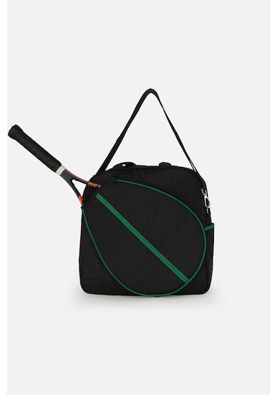 Paraşüt Kumaş Tenis Çantası,padel Çantası, Raket Cepli Tenis Çantası, Tennis Bag Siyah