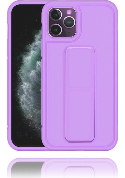 Apple Uyumlu iPhone 11 Pro Max Mat Lila Yumuşak Silikon Standlı Tutacaklı Tutamaçlı Telefon Kılıfı Çok Renkli Apple Uyumlu iPhone 11 Pro Max Mat Lila Yumuşak Silikon Standlı Tutacaklı Tutamaçlı Telefon Kılıfı Çok Renkli
