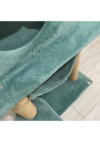 Reyo Pet S9 Kedi Tırmalama Kulesi Platformlu 124 Cm Turkuaz