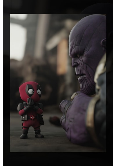 Deadpool Thanos Kanvas Tablo