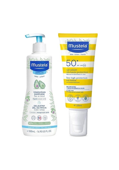 Mustela Tüm Aile İçin Spf 50+ Güneş Losyonu 200 Ml + Mustela Yenidoğan Saç Ve Vücut Şampuanı 500 Ml