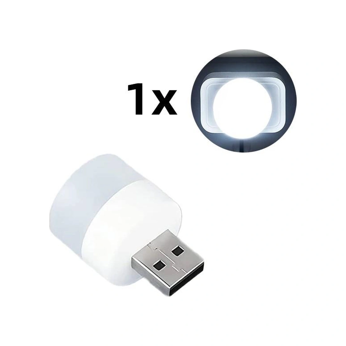 Zhltools Mini Taşınabilir Usb Led Lamba 5v 1.2w Oto Usb Lamba 1 Adet Beyaz
