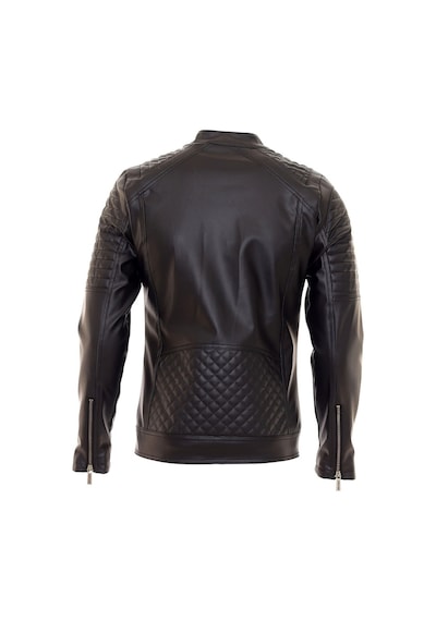 Oliggopol Erkek Siyah İç Cepli Slim Fit Spor Deri Ceket Cm Siyah