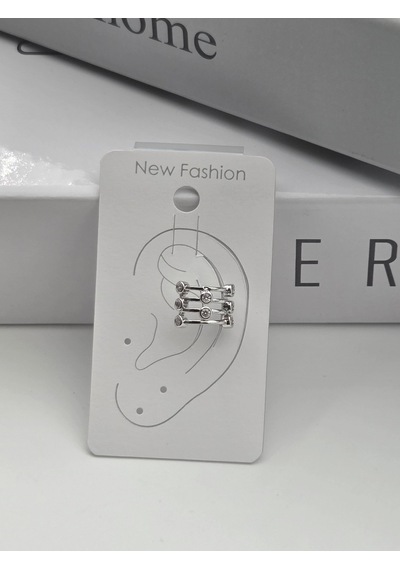 Piercing Kıkırdak Küpe Metal Zarif Hediye Model 7206e7 Çok Renkli