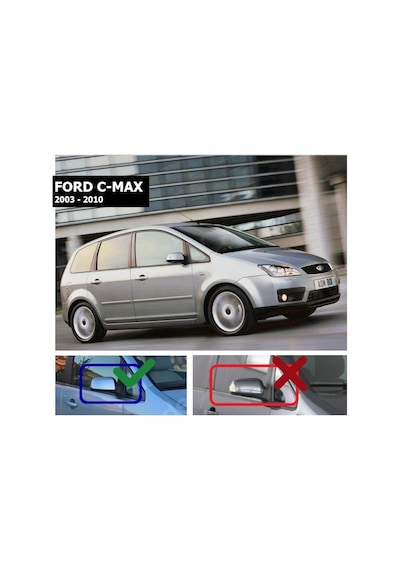 Ford C-max Yarasa Batman Ayna Kapak. Parlak Siyah. 2003 - 2010