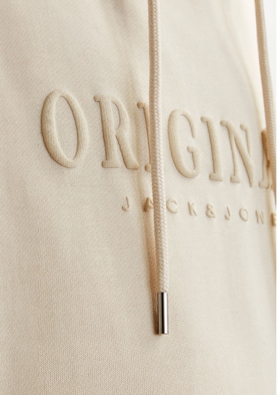 Jack & Jones Erkek Kapüsonlu Gögüs Logo Baskili Sweatshirt - Frederiksberg 12262811 Antique White Siyah Jack & Jones Erkek Kapüsonlu Gögüs Logo Baskili Sweatshirt - Frederiksberg 12262811 Antique White Siyah