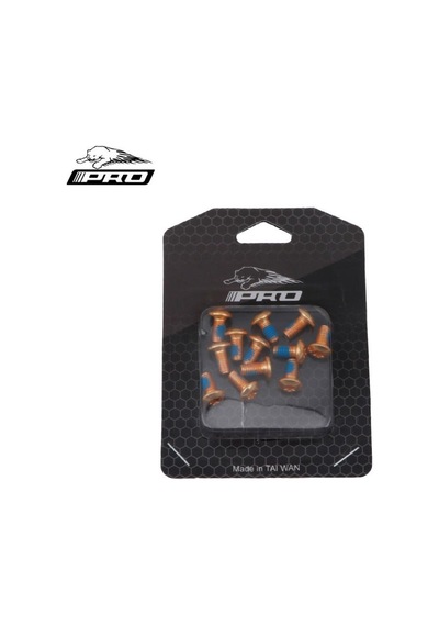 Pro Bisiklet Scooter Fren Disk Vidası Rotor Civatası 6 Vida Mtb Rotor Vidası 12li Paket Gold Sarı