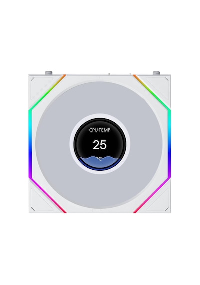 Unı Fan Tl Lcd Flex Kablosuz, Argb Ve Lcd Ekranlı - Reverse Blade Ters Kanatlı 120 Mm, Beyaz, Kumandalı 3'lü Paket