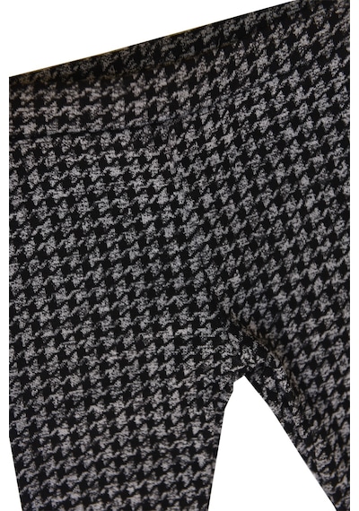 Luess Jakarlı Slim Fit Kız Çocuk Tayt Siyah