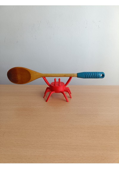 Yengeç Kaşık Tutucu 3d Baskı Mutfak Kaşık Standı Kırmızı