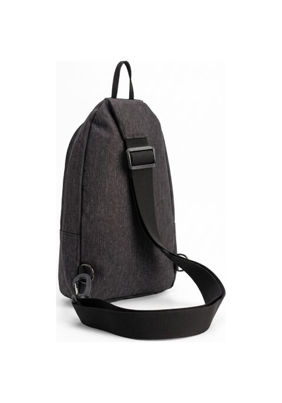 The Loop Desing Unisex Çok Bölmeli Çapraz Ayarlanabilir Askılı Göğüs Omuz Çantası Siyah