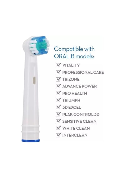 Oral-B Şarjlı ve Pilli Diş Fırçaları ile Uyumlu Yedek Başlık 4 Adet