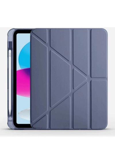 Apple Uyumlu iPad 2022 10.9 10.nesil Kılıf Kalemlikli Mars Tablet Kılıfı - Lavender
