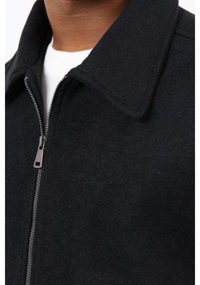 Antioch Regular Fit Dokulu Erkek Mont Siyah