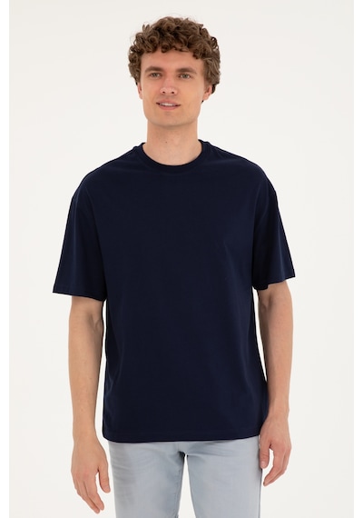 U.S. Polo Assn. Erkek Comfort Fit Bisiklet Yaka Lacivert Tişört 50294216-VR033