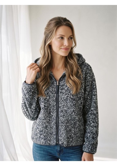 Nealirsanall.com Kadın Kapüşonlu Fermuarlı Pelüş Polar Ceket - Yumuşak Dokulu Teddy Ceket Gri Nealirsanall.com Kadın Kapüşonlu Fermuarlı Pelüş Polar Ceket - Yumuşak Dokulu Teddy Ceket Gri