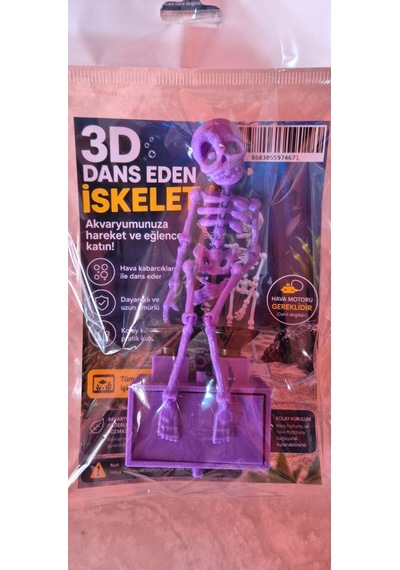 3d Dans Eden İskelet Mor