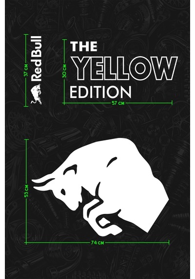 Red Bull Yellow Edıtıon Sticker - Yan Gövde Kaplama Seti Lacivert - 864812519