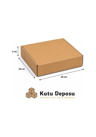 20x20x5 Cm E-ticaret Ve Kargo Kutusu 100 Adet