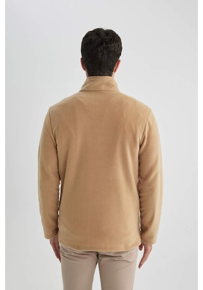 Defacto Regular Fit Yarım Fermuarlı Sweatshirt B7846axnsbg749 Bej