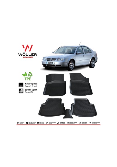 Volkswagen Bora Paspas 1999 2005 Arası 3D Havuzlu Wöller Paspas