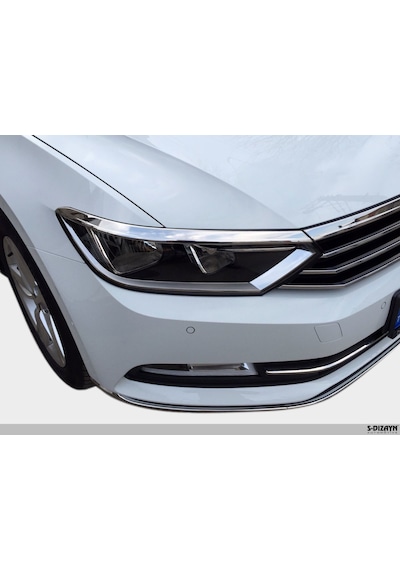 S-Dizayn  Volkswagen Passat B8 Krom Far Üzeri Çıta Seti 3 Parça 2015 Üzeri