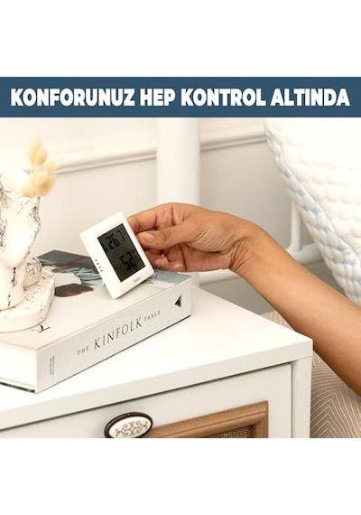 Bluefox Dijital Oda Termometresi Ve Nem Ölçer Lcd Ekranlı, Kompakt Higrometre, İç Mekan Sıcaklık Ve Nem Takibi, Mıknatıslı & Ayaklı & Duvar Tipi Kullanım Mutfak, Bebek Odası, Ofis, Sera İçin Uygun