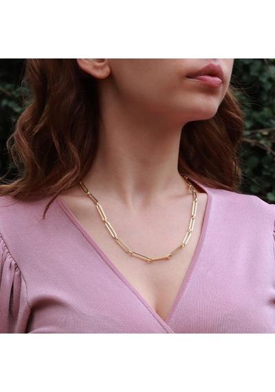 Gold Kaplama Trend Geçme Gümüş Zincir Gümüş