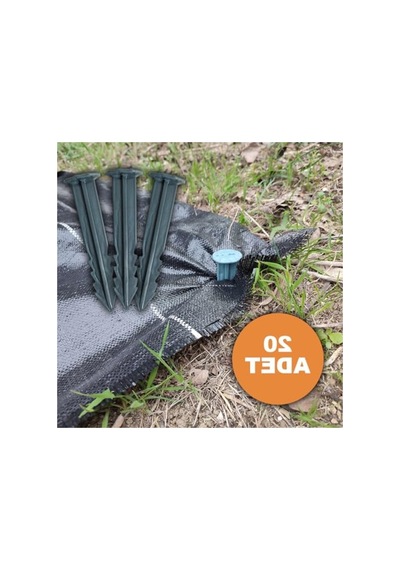 20 Adet 14 Cm Tırnaklı Sera Taban Örtüsü Çivisi, Sert Plastik