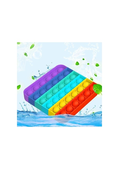 Toys Pop It Push Bubble Fidget Özel Pop Duyusal Oyuncak Zihinsel Stres Rainbow Renk