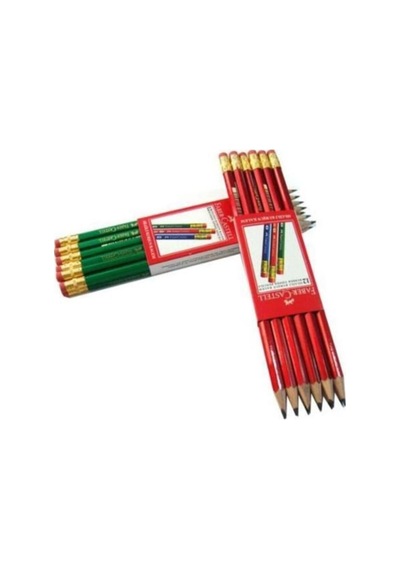 Faber Castell Köşeli Silgili Kurşunkalem 12 'li