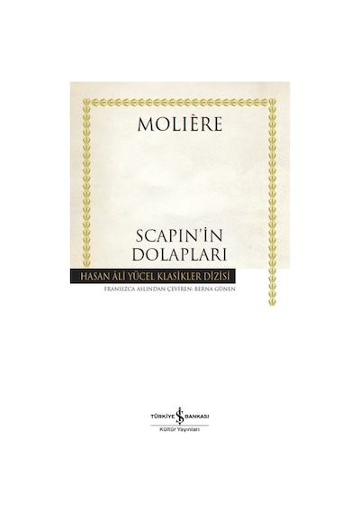Scapin'in Dolapları - Hasan Ali Yücel Klasikler - Moliere - İş Bankası Kültür Yayınları