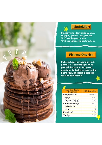 Kakaolu Keçiboynuzlu Pankek Karışımı 235 Gram