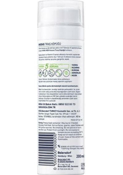 Nivea Men Hassas Ciltler İçin Tıraş Köpüğü 200 ML