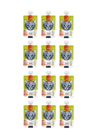 Wanpy Ton Havuç Kedi Et Ezmesi 90 Gr X 12