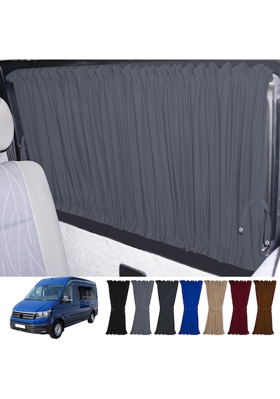 Pandami Volkswagen Crafter 2. Nesil Orta Şase 2018+ Uyumlu Gri Raylı Oto Perde Takımı