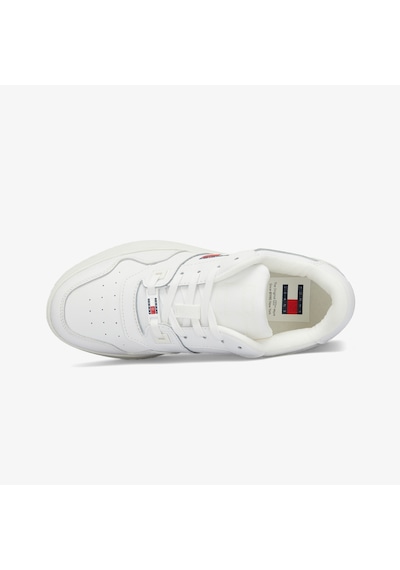 Tommy Hilfiger Tommy Jeans Retro Basket Flatform Kadın Beyaz Sneaker Düz En0en02506 Beyaz