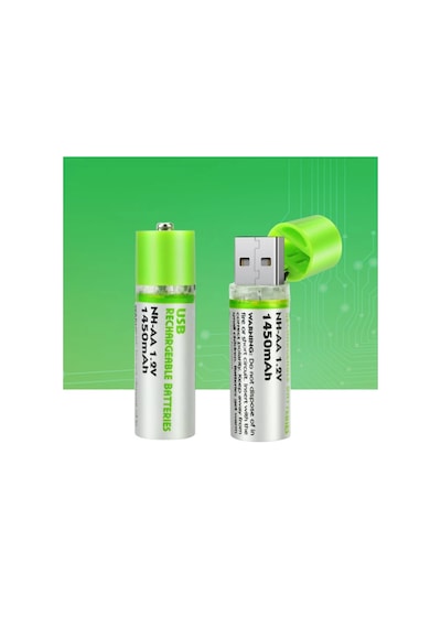 Usb Şarjlı 1450mah Aa 1.2v Lityum Kalem Pil 2 Li Set Dönüşümlü Batarya