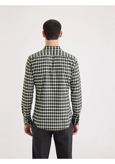 Dockers T2 Oxford Savıer Oxford Deep Forest Plaı Erkek Yeşil Gömlek - L29599