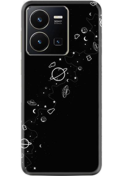 Vivo Y35 Kilif Silikon Desen Planet 1620 566402526