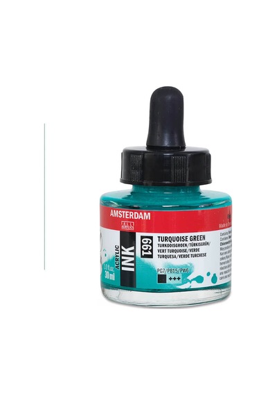 Amsterdam Akrilik Mürekkep 30 Ml Turquoise Green 661 Diğer