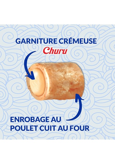 Churu Bites - Kedi Elinizden Beslenmek İçin Davranır - Kremsi Dolgulu Çıtır Çantalar - Tavuk