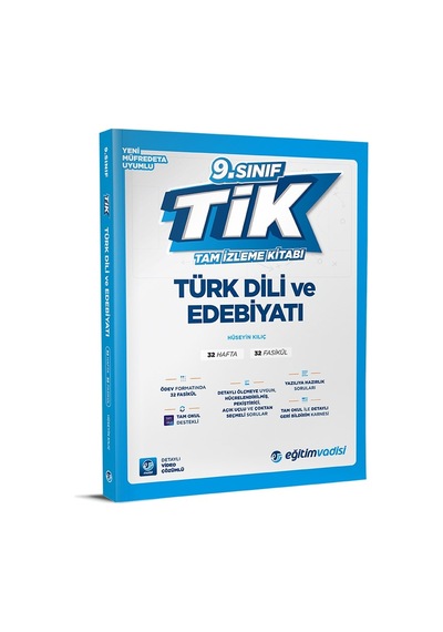 Eğitim Vadisi 2025 9. Sınıf Türk Dili Ve Edebiyatı Tik Tam İzleme Kitabı